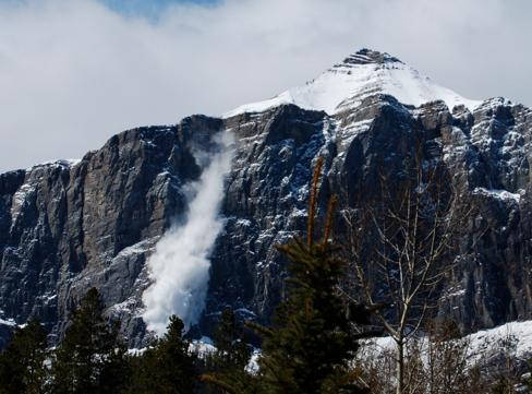 Rundle Mountain bombing by helicopter, Canmore